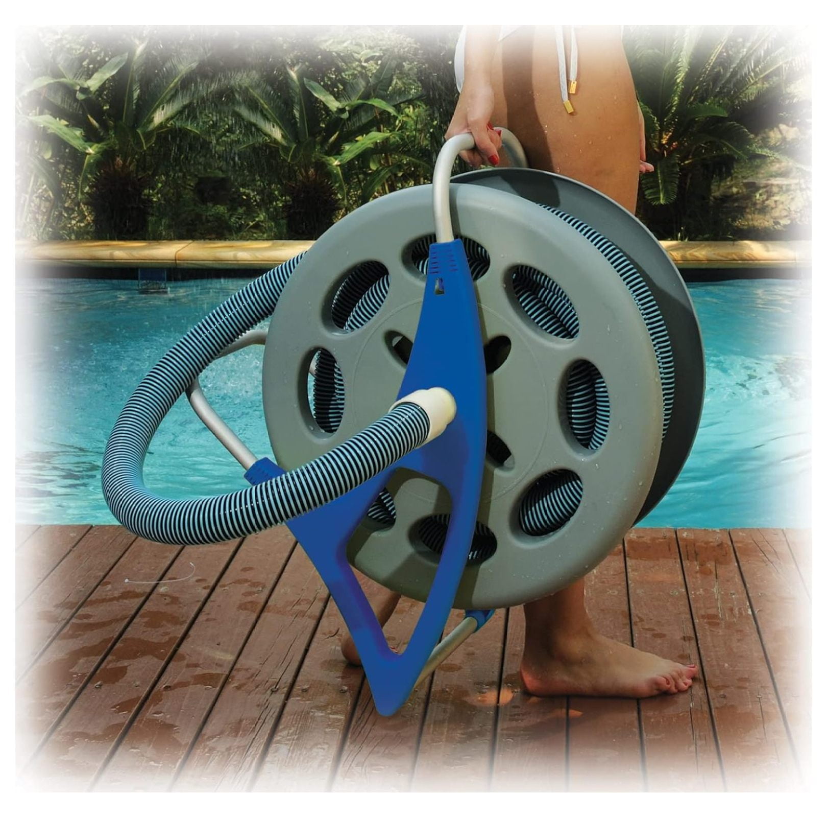 GEOS Portable Swimming Pool Vacuum Hose Storage Reel