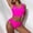 Hot Pink bathing suits for women, variant on Wycnly Womens Swimsuits Tankini Swimsuit for Women Tankini Swimsuit Bikini Set Summer Beach High Waist Solid Tank Bikini Swim Suit Swimsuits