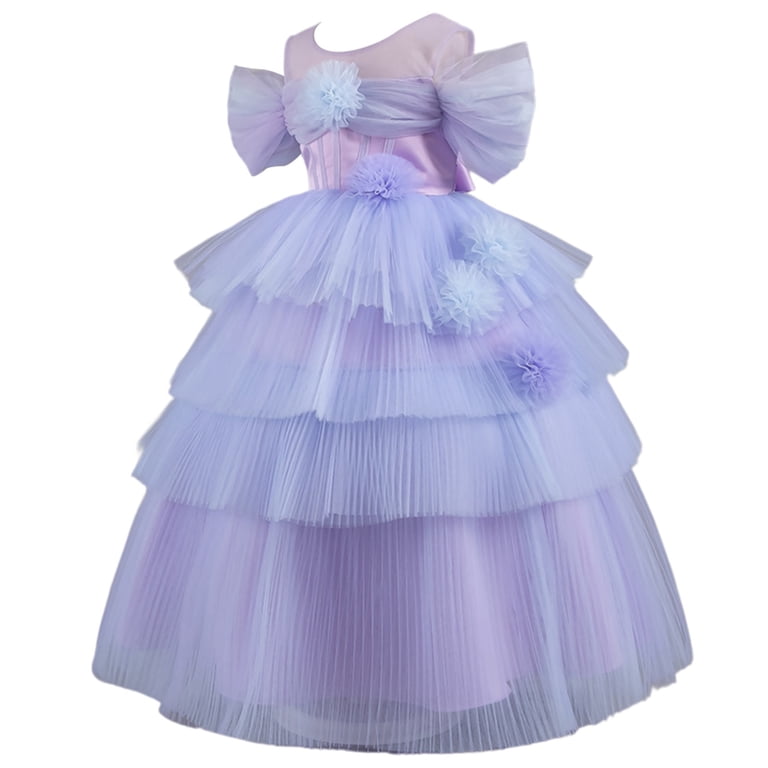 Off-Shoulder Tiered Tulle Party Dress  Multi-Layer Cake Skirt Ball Gown,  Luxe Birthday Performance Outfit, Dramatic Statement Beyond Pink Dress for  Girls Norms - Walmart.com