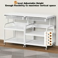 thumbnail image 4 of EasyCom Printer Stand with Storage 3-Tier Printer Table for Home Office and Living Room，23.6''x18.9''，White, 4 of 9