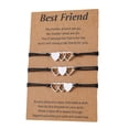 thumbnail image 2 of 2 piezas de pulseras de mejores amigas, pulsera de corazón a juego, regalos de amistad para mejores amigas, mujeres, amigas, niñas y adolescentes, 2 of 5