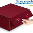thumbnail image 4 of Eurhowing Trading Card Storage Box 2600+, Large Deck Case with Magnetic Closure & Dividers, PU Leather Card Holder Organizer for Magic Sports Game Cards, Red, 4 of 9