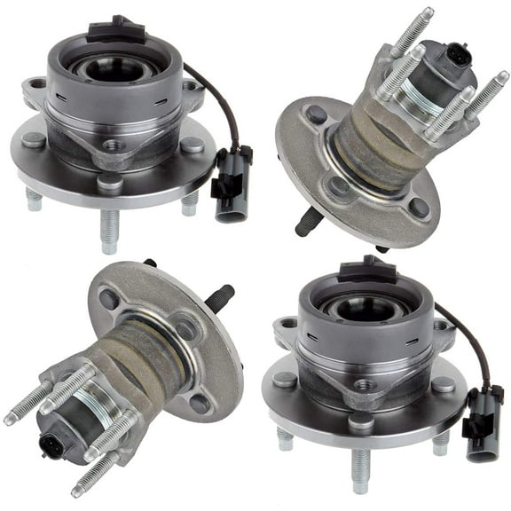 Bodeman All 4 Front and Rear Wheel Hub and Bearing Assemblies 4 Lug for Chevy Cobalt, Pontiac G5, Pursuit, Saturn Ion