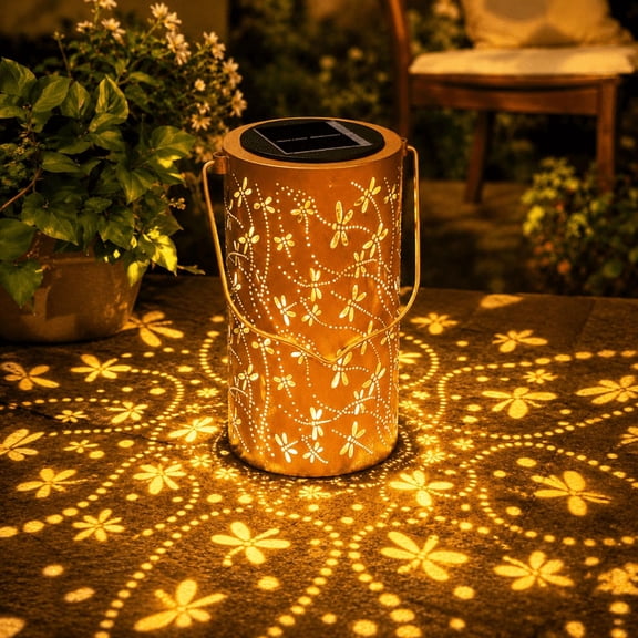 RYLZX Gifts for Women Dragonfly Solar Lanterns Outdoor Waterproof Hanging Solar Lights Dragonfly Gifts for Women Men Metal Decorative LED Lanterns for Garden Decor,Yard,Patio,Lawn,Tabletop,Pathway