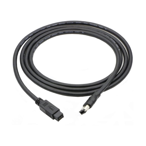 Firewire Cable IEEE 1394 6 Pin Male to 9Pin Male Adapter for Printers Scanners and Hard Drive