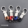 thumbnail image 3 of Metal Key Chain Car Key Holders PU Rope Horseshoe Buckle Hook Automotive Supplies, 3 of 8