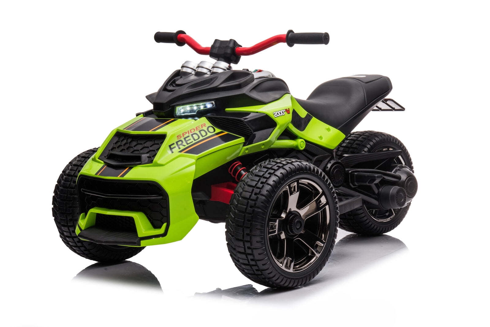 Lakecy 12V Freddo Spider 3 Wheel Motorcycle Trike 2 Seater Green - Walmart.com