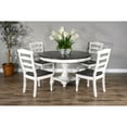thumbnail image 2 of Sunny Designs Carriage House 41" Wood Ladderback Chair in White (Set of 2), 2 of 4