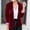Wine -Coat, variant on BVOFAR Womens Velvet Blazers Business Casual Open Front Single Breasted Suit Jackets Work Office Notch Lapel Cardigan Trendy Outwear for Party Evening