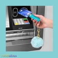 thumbnail image 4 of NABulous™ Long Nail Card Grabber - Turquoise Teal 'Everyday I'm Hustlin' - Credit Card Puller Keychain with Pom Pom - ATM Debit Card Clip - Sanitary Tool (Turquoise), 4 of 4