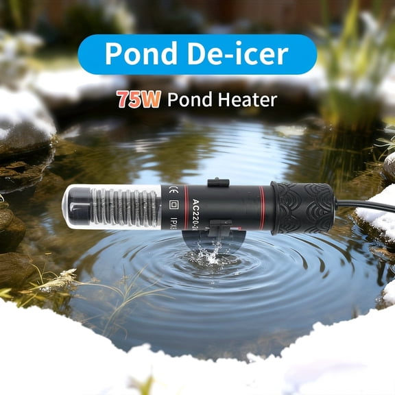 Pond Ice Melting Heater Stick, 78W for 10-15 Gallon Tanks, Deicer for Bird Baths, Farm Troughs, and Poultry Water Temperature Control, Submersible & Energy Efficient
