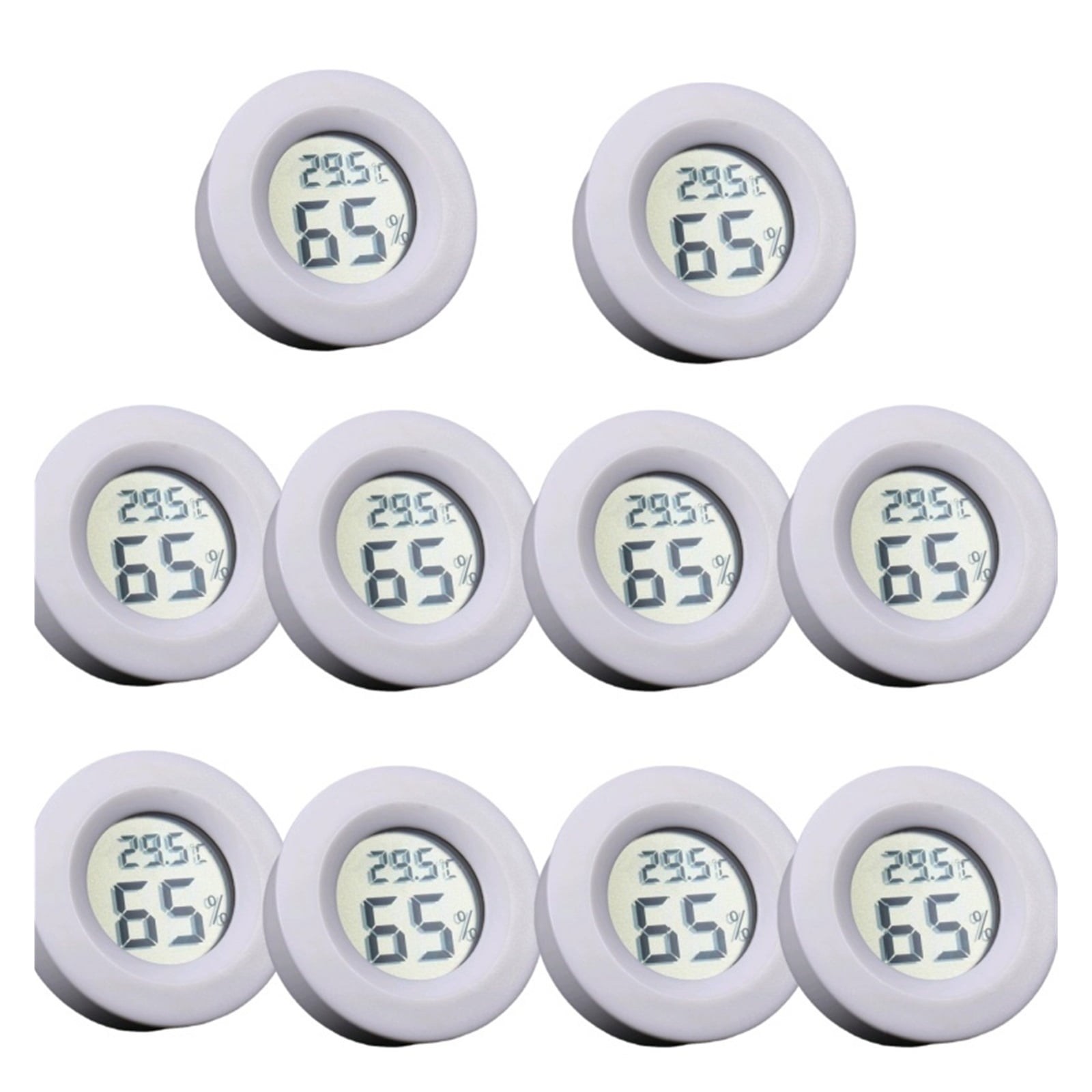 Mini LCD Digital Thermometer Hygrometer Round Temperature Humidity Tester Sensor Detector ,Compact & Portable