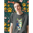 thumbnail image 2 of Colorful Welsh Corgi Sprinting T-Shirt Men -Image by Shutterstock, Male x-Large, 2 of 4
