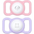 thumbnail image 1 of Soporte para collar de perro Airtag (paquete de 2) Compatible con Apple Soporte para collar de gato Airtag, soporte Air Tag para collar de mascota, funda Air Tag para rastreador GPS (rosa * morado cla, 1 of 5