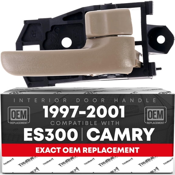 Interior Front or Rear Passenger Door Handle Replacement - Compatible with 1997-2001 Toyota Camry - Beige (Ivory), Plastic - OEM 69205-AA010-E0, 80410
