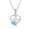 Blue, variant on Jewelry VerPetridure Love Letter Love Heart Pendant Necklace Gemstone Necklace