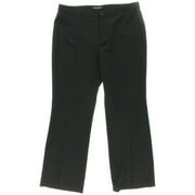 Lauren Ralph Lauren Black Flare-Leg Wool Pants 6