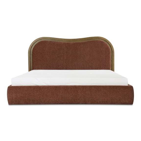 Moe's Home Collection Camilla Bed Fabric Brown