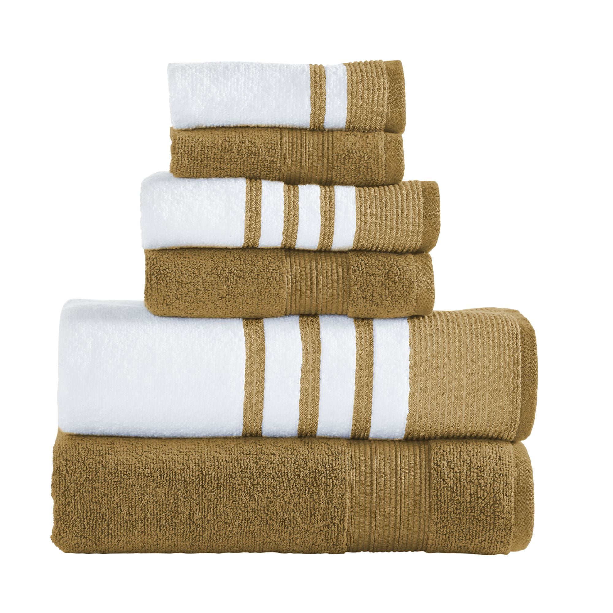 Modern Threads 6 Piece Quick Dry Striped, Reinhart Cotton Bath Towel
