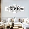 thumbnail image 2 of Elephant Stock Laundry Room Motto Wall Art - Horizontal Multi Panel Canvas - Laundry Room Wall Decor - Inspirational And Typography Multi Panel - White And Black Decor - 68" x 30", 2 of 8