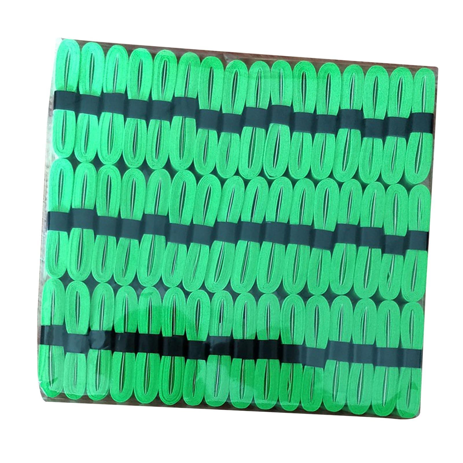 48Pcs Tennis Racket Grip Tape Badminton Squash Racquet Grip Handle Grip Band for green