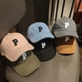 thumbnail image 4 of Toddler Baseball Hat Cute Letter P Embroidery Baseball Hat Kids Adjustable Gift for Boys Hats for Kids Ages Kids Clothes, 4 of 8
