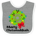 thumbnail image 3 of Inktastic Merry Chrismukkah Boys or Girls Baby Bib, 3 of 4