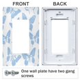 thumbnail image 3 of Yayeee Rocker Switch Wall Plate 2-Gang 4.7"x4.6" Home Decorative Outlet Cover, Blue Butterfly, 3 of 6