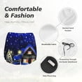 thumbnail image 6 of Picia Christmas Night Pattern Women's 2 in 1 Athletic Running Shorts High Waisted Workout Casual Gym Sweat Shorts with Comfy Liner Zipper Pockets-, 6 of 9