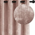 thumbnail image 2 of Crushed Velvet Curtains with Grommets Luxurious Thermal Insulation Soundproofing and Light Filtering Window Treatments Ideal for Halloween - Set of 4 Panels, 2 of 6