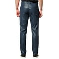 thumbnail image 3 of INSPIRE CHIC Men's Pants Faux Leather Slim Fit Zip-Fly Solid Pants 34 Navy Blue, 3 of 5