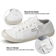 Ecetana Womens Casual Walking Sneakers Slip-on Canvas Shoes