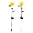 thumbnail image 1 of 2 lámparas solares LED con simulación de crisantemo para césped, para jardín, patio, color amarillo, 1 of 14