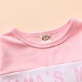 thumbnail image 4 of EGNMCR Round-Neck Tank Top Sets Infant Baby Girls Patchwork Letter Printing Loog Sleeve Tops+Pants Outfits Set Girl Set, 4 of 9