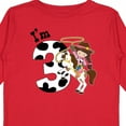 thumbnail image 4 of Inktastic I'm Three-cowgirl Riding Horse Birthday Girls Long Sleeve Toddler T-Shirt, 4 of 5