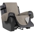 thumbnail image 1 of Water Repellent Quilted Recliner Chair Cover Recliner Cover Recliner Slipcver for Pets/Kids/Dogs, Non Slip with Durable Elastic Strap (Oversized 30", Reversible Khaki/Beige), 1 of 7