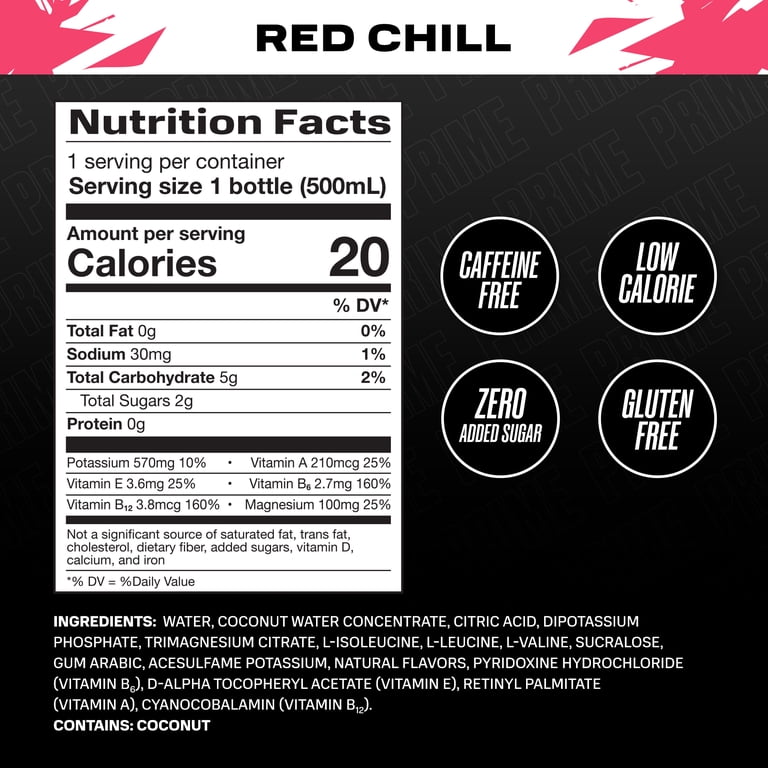 Prime Ice Hydration Sports Drink, Cherry Ice, 16.9 fl oz, 12 Pack photo 2