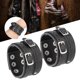 thumbnail image 3 of Pulseras 2 Unids Pulsera De Cuero Ancho Pulsera Ajustable Punk Cuero Artificial Correa De Muñeca, 3 of 7