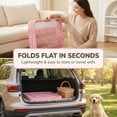 thumbnail image 4 of Pink Dog Playpen for Small Dogs & Puppies - 24 Inch Metal Pet Fence Indoor Outdoor with Door, Foldable Exercise Pen, Portable Rabbit Enclosure for Camping, RV, Yard (8 Panels), 4 of 6