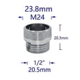thumbnail image 3 of Brass 1/2" To M22 M24 M14 M20 Thread Connector Garden Household Faucet Adapter Durable Joint Co, 3 of 4