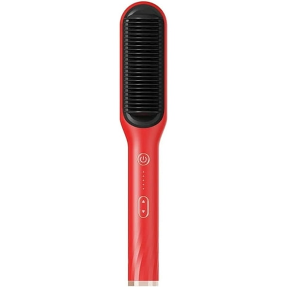 Multifunctional Hair Straightener Brush 2 in 1 Heating Hair Hot Comb Brush Anti-Scald Iron Straightening Brush Styler Tools