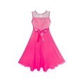thumbnail image 2 of Girls Dress Deep Pink Chiffon Bridesmaid Dance Ball Maxi Gown 6, 2 of 7