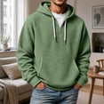 thumbnail image 2 of Bainana Half Zip Hoodies For Men Long Sleeve Regular Fit Hoody Solid Color Hooded Tops Streetwear Fall Outfit Size L, 2 of 4