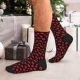 thumbnail image 7 of Xecao Sexy Red Lips Kiss Print Crew Socks for Men and Women, Men's Soft Moisture-wicking Sock, 7 of 7