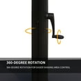 thumbnail image 4 of SHADE&FLAME 11 ft Deluxe Patio Offset Umbrella Aluminum Outdoor Cantilever Umbrella Hanging Umbrellas with Heavy Duty Base,Fade Resistant,Infinite Tilt,Blue, 4 of 9