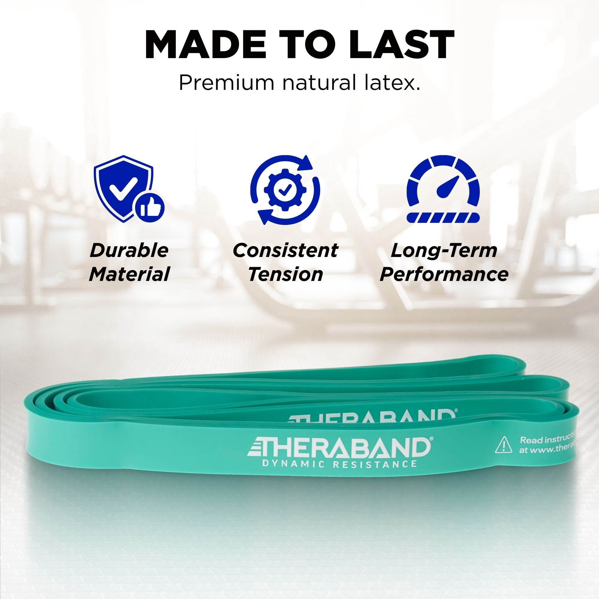 THERABAND High Resistance Band, Medium Elastic Super Band for Full Body Workouts, Physical Therapy, Strength Training, Durable 41” Loop Exercise Band, 25 lb Resistance