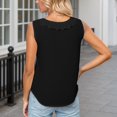 thumbnail image 5 of ZHOGXU Women's Tank Tops Sleeveless V Neck Ruffles Hem Solid Color Comfortable Lightweight Slim Fit Layering Camisole For Daily Wear Versatile Basic,Black,L, 5 of 5