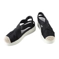 thumbnail image 2 of Sandalias de mujer con punta cerrada, plataforma plana, tacón de 5,5 cm, sandalias informales de verano, zapatos negros de 9,6 pulgadas, 2 of 15