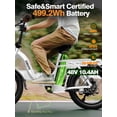 thumbnail image 6 of ESKUTE D200 Electric Bike for Adults 1200W Peak Motor 28 Mph, Folding Fat Tire E‑Bike, 48V 10.4Ah Up to 55 Miles, 7‑Speed Step‑Through Cargo E Bicycle, NFC Unlock, White with Front Basket, UL2849, 6 of 8