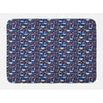 thumbnail image 1 of Rain Bath Mat, Funny Pattern with Rain Motifs Boots Clouds Green Leaves Colorful Flowers, Plush Bathroom Decor Mat with Non Slip Backing, 29.5" X 17.5", Multicolor, by Ambesonne, 1 of 2
